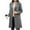 Gray Coat for Women, variant on Women's Peacoat Long Single-breast Faux Wool Jacket Fall Winter Clothes Classic Trench Coats Notch Lapel Pea Coat Blue XXL
