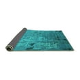 thumbnail image 2 of Ahgly Company Indoor Round Oriental Turquoise Blue Industrial Area Rugs, 8' Round, 2 of 4