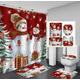 thumbnail image 1 of Cortinas De Baño Banna 4 Piezas Navideñas Xtellar rojo, 1 of 4