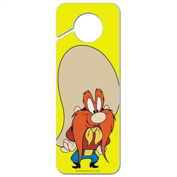 Looney Tunes Yosemite Sam Plastic Door Knob Hanger Sign