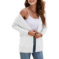 thumbnail image 5 of Women Casual Cardigan Sweater Front Open Long Sleeve Knitted Jacket with Pockets, 5 of 6