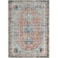 thumbnail image 2 of Well Woven Menda Light Blue Washable Vintage Style Persian Area Rug (3'11" x 5'3"), 2 of 7