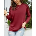 thumbnail image 5 of Zeagoo Women Cotton Tops Long Sleeve T Shirts Tunic 2025 Ladies Dressy Blouse Casual Shirts for Fall Winter, 5 of 6