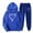 Blue, variant on Womens 2 Piece Outfits Gym Sets Women's Valentine's Day Print Fall/Winter Hoodie Sweatpants Long Sleeve Hoodie Set Suits Wine XL