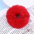 thumbnail image 7 of LQQBOX 2 PCS Furry Hair Scrunchies Cute Hair Bands with Faux Rabbit Fur Elastic Hair Ties Hair Bobbles Ponytail Holders Girls Women Hair Accessories (Red), 7 of 7