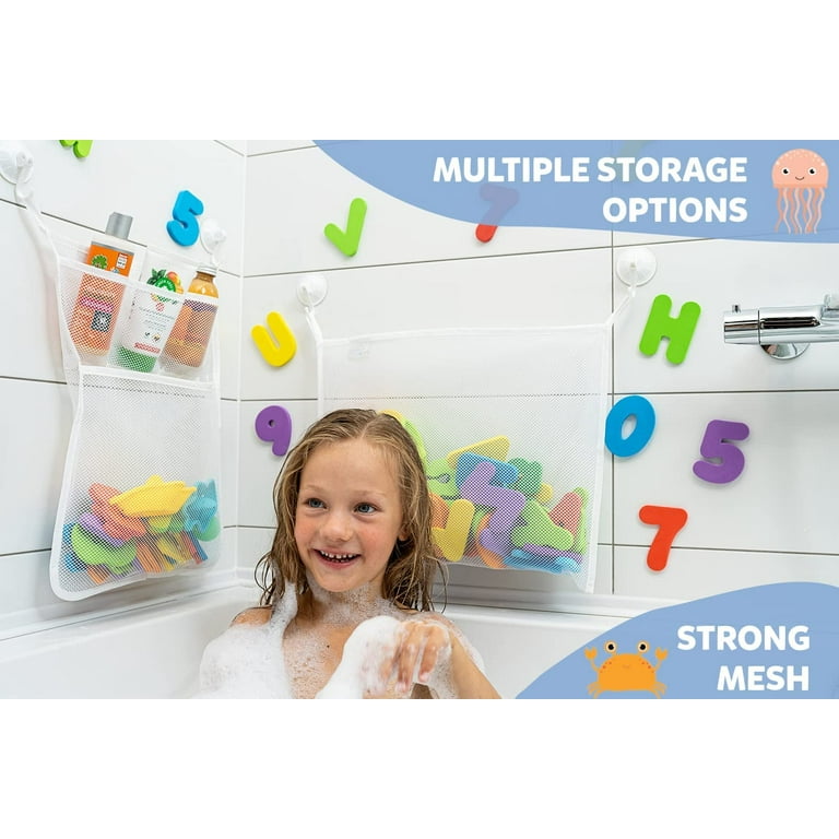 Comfylife Baby Bath Toy Organizer - Bath Toy Storage for Shower - Bathtub Toy  Organizer Includes Foam Bath