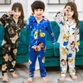 thumbnail image 2 of Pijamas de satén de Color liso para niños, ropa de dormir de Mickey de seda con pantalones, conjuntos de pijama de dibujos animados para niñas de 3 a 14 años, 2 of 4