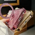 thumbnail image 5 of Gradient Glitter for Magsafe Quicksand Bracket Phone Case for iPhone 16 ProMax 15 14 13 12 11 Pro Max Plus Anti-fall Stand Cover Pink For iPhone 16, 5 of 6