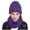 Purple, variant on Women's Winter Hat Slouchy Knit Cap With Scarves Hat Spray Sweat