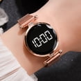 thumbnail image 4 of 2020 Nuevo Reloj Mujer Con Correa Aleación Magnética LED Lujo Reloj Digital Oro Rosa Reloj Cuarzo Con Pantalla Táctil para Mujer Reloj para Mujer XR4294 (oro Rosa) Oro Rosa, 4 of 9