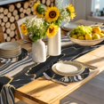 thumbnail image 4 of Black Marble Round 15 Inch Placemats Set of 2, Grey Gold Texture Vintage Farmhouse Art HeatResistant Non Slip Place Mats for Dining Table, Wipeable Braided Kitchen Table Mats for Housewarming, 4 of 9