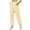 Light Yellow, variant on Women’s Fleece Lined High Waisted Wide Leg Sweatpants - Elastic Waist, Pockets - Workout/Yoga Pants - Polyester, S-XXL