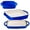 Dark Blue, variant on Bruntmor 2-in-1 Pre-seasoned Cast Iron Pan with Grill and Casserole Dish with Lid, Dual Handles, Whale Blue, Enameled Cast Iron Cookware Set for Braising Dishes