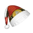 thumbnail image 2 of Fuzoiu CHARRO SUIT Print Santa Hat Christmas Hat for Adults,Santa Hats with Pompom, Unisex Xmas Holiday Hat for Christmas New Year Festive Party Supplies, 2 of 6