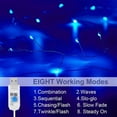 thumbnail image 2 of Morttic LED Firecracker Fairy String Lights,19.69ft 100LEDs 8 Modes USB Copper Wire Lights Christmas Lights for Home Wedding Party Home Garden Festival Decoration ,Blue, 2 of 9