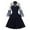 Navy, variant on Fashion Lindreshi Fall Dresses for Women Homecoming Dresses Women's Festive Mesh Polka Embroidery Trumpet Sleeve Patchwork Vintage Dress