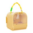 thumbnail image 2 of Jaula de transporte para hámster, jaula de transporte para animales pequeños, transpirable, para viajes, con botella de agua al vacío, jaula de viaje Amarillo, 2 of 8