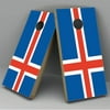 Iceland Flag Cornhole Board Vinyl Decal Wrap
