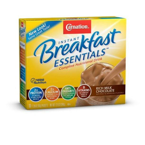 Carnation Instant Breakfast Powder, Rich Milk Chocolate, 10 pk