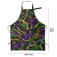 thumbnail image 2 of Kdxio Neon Mardi Gras Apron with Pockets Adjustable Kitchen Aprons for Men Women Waterproof Aprons for Cooking,Drawing,Crafting, Baking Household Cleaning, 2 of 8