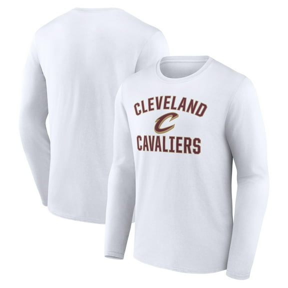 Men's White Cleveland Cavaliers Victory Arch Logo Long Sleeve T-Shirt