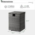 thumbnail image 2 of Alvantor Gray Gradient Wicker Small Storage Side Table 15.7 x 15.7 x 22.4 in Rattan Cube End Table with Hidden Storage and Lift-off Lid, 2 of 11