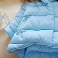 thumbnail image 5 of QUYUON Toddler Fleece Jacket Winter Long Sleeve Puffer Jacket Baby Girls Boys Kids Hooded Snowsuit Coat Winter Warm Children Clothes Down Windproof Jacket Outerwear Blue 2T-3T, 5 of 7