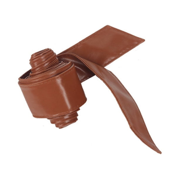 Women Ladies Wide Faux Leather Waist Long Wrap Belt Cinch Dress Waistband