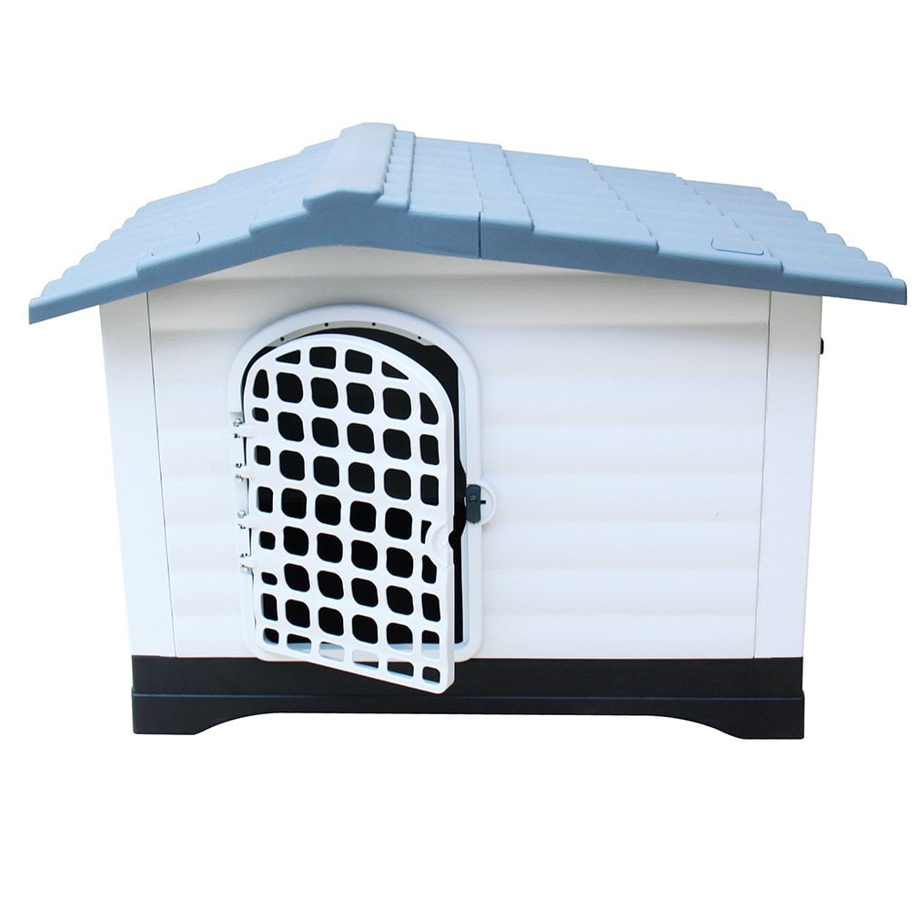 FDW 2Door Outdoor WeatherResistant Dog House, Large, 43"x33"x32