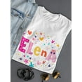 thumbnail image 3 of Elena Cute Colorful Floral Name Tee Women's -Image by Shutterstock, 3 of 4