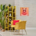 thumbnail image 3 of Stupell Industries Contemporary Retro Glasses Cat on Orange Canvas Art, 24 x 24, by Roozbeh, 3 of 8