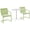 Green, variant on Afuera Living 3-Piece Metal Outdoor Bistro Set in Turquoise Gloss/White