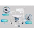 thumbnail image 3 of Gambimedic Silla Comodo con Ruedas 3 En 1 Bloqueo Baño Inodoro Respaldo Ligera Bano Descansapies, 3 of 9