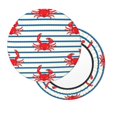 thumbnail image 2 of Balery Cute Red Crabs With Nautical Fundas de asiento para taburete de bar redondo de tela de terciopelo ajustables que protegen de arañazos y manchas para sillas de 14 a 17 pulgadas.-12 inch, 2 of 7