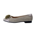 thumbnail image 3 of FUZZY Caroline Women's Wide Width Slip-on Dress Flats with Bow, 3 of 10