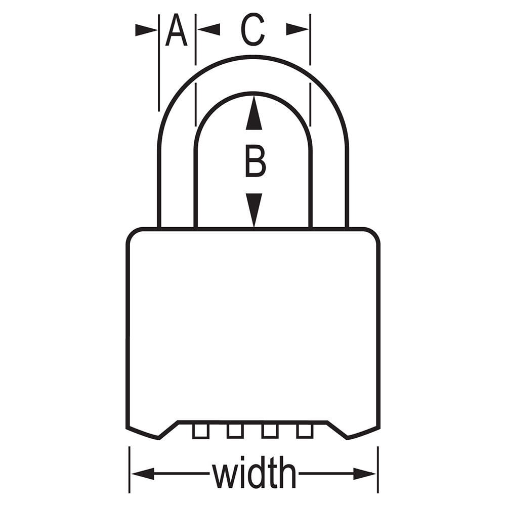 (4 pack) Master Lock 2in (51mm) Wide Set Your Own Combination Solid Body Padlock