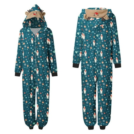 

Fashion Mommy Romper For Christmas Family Matching Pajamas Cute Big Headed Deer Print Pjs Plaid Long Sleeve Jumpsuit Soft Casusal Holiday Sleepwear Festive Clothing