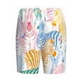 thumbnail image 5 of Naloa Zebra Colourful Men's Short Pajama Pants, Lounge Comfort Shorts with Elasticized Waistband and Side Pockets - 3X-Large, 5 of 9