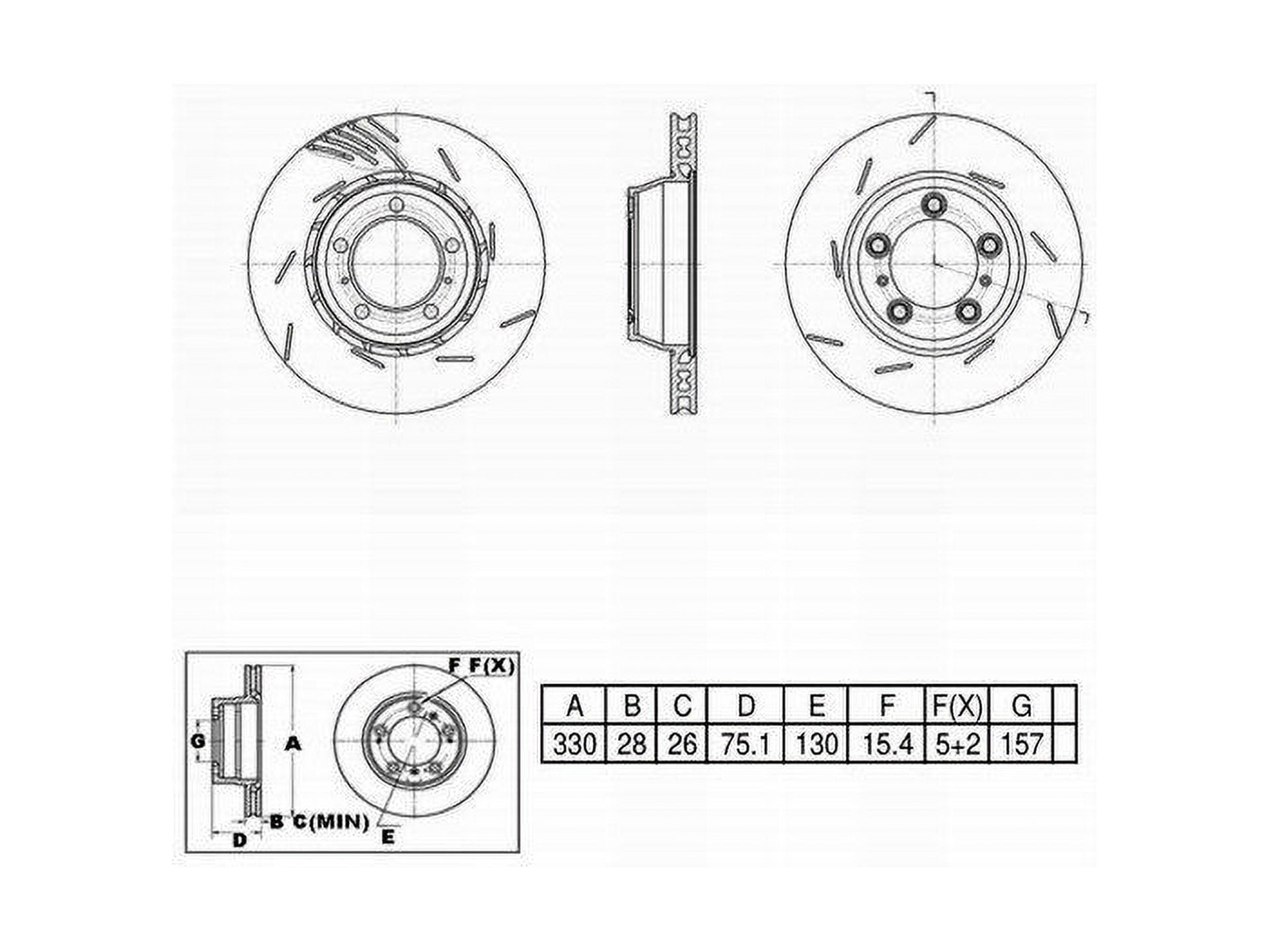 UltraHC Coated High Carbon Brake Rotor, Rear Left UR004652