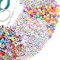 thumbnail image 3 of 1300 pieza cuadradas y mezclada abalorios con letras espaciadora para joyería DIY, pen, fabricación de h Sunnimix Perlas del alfabeto, 3 of 6