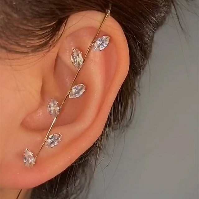 Ear Crawler Hook Earring Creative Ear Wrap Climber Earring Ear Cuff for Women