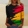 thumbnail image 2 of Xdegoge Tracking My Recent Order 4th of July Clothes Women Crewneck Womens Tops 3/4 Length Sleeves USA Tshirt Graphic Plus Size Spring Tops Shirts for Summer Clearance Womens Clothing Plus Size, 2 of 5