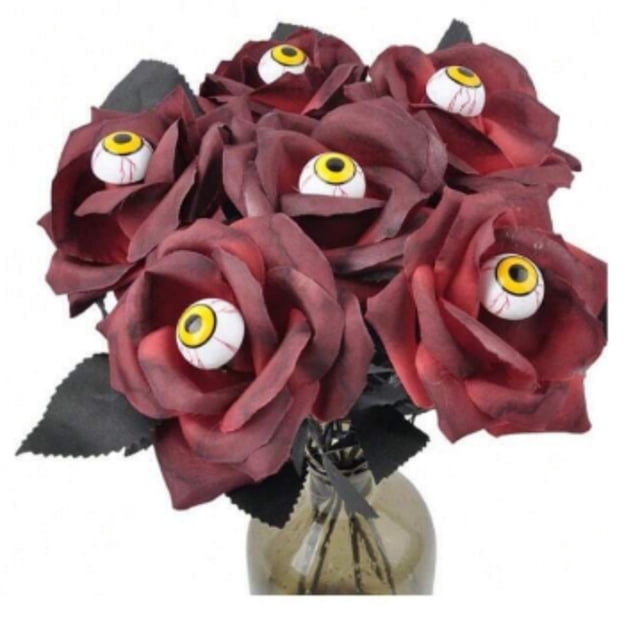 XWSHYW Flores Artificiales Nueva Decoración de Rosa Negra con Forma de Ojo de Diablo