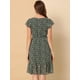 thumbnail image 5 of Vestido con Dobladillo y Volantes para Mujeres Allegra K Negro XL, 5 of 6