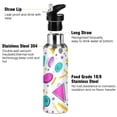 thumbnail image 3 of Yayeee 33oz Insulated Water Bottle Double Wall Stainless Steel with Flip Straw Lid, Purple Abstract Shapes, 3 of 7
