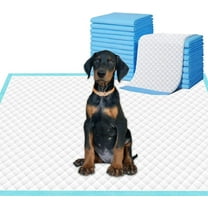 Dog and Puppy Pee Pads,Super Absorbent Pee Pads for Dogs, Disposable Urine Bed Pads for Doggie, Thicken L Dog Pads for Indoor, Outdoor Use ,Blue & White