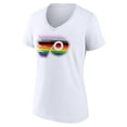 thumbnail image 2 of Women's White Philadelphia Flyers Team Pride Logo V-Neck T-Shirt, 2 of 3