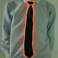 thumbnail image 1 of LED Light Up Neck Tie Glow Light Up Tie Neon Led Ties LED Light Up Tie Cool Novedad Corbata para fiesta (naranja), 1 of 5