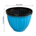 thumbnail image 3 of Large Ribbed Flower Pots for Indoor and Outdoor Use - Lightweight Durable Design with Holes - Planter for Garden and Home, 3 of 5
