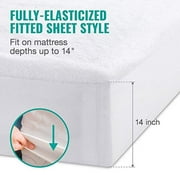 Comficlouds Waterproof Mattress Protector Queen Size Premium 100% Waterproof Mattress Cover, Washable, Noiseless & Breathable